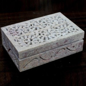 Hand Carved Soapstone Jewlery Box